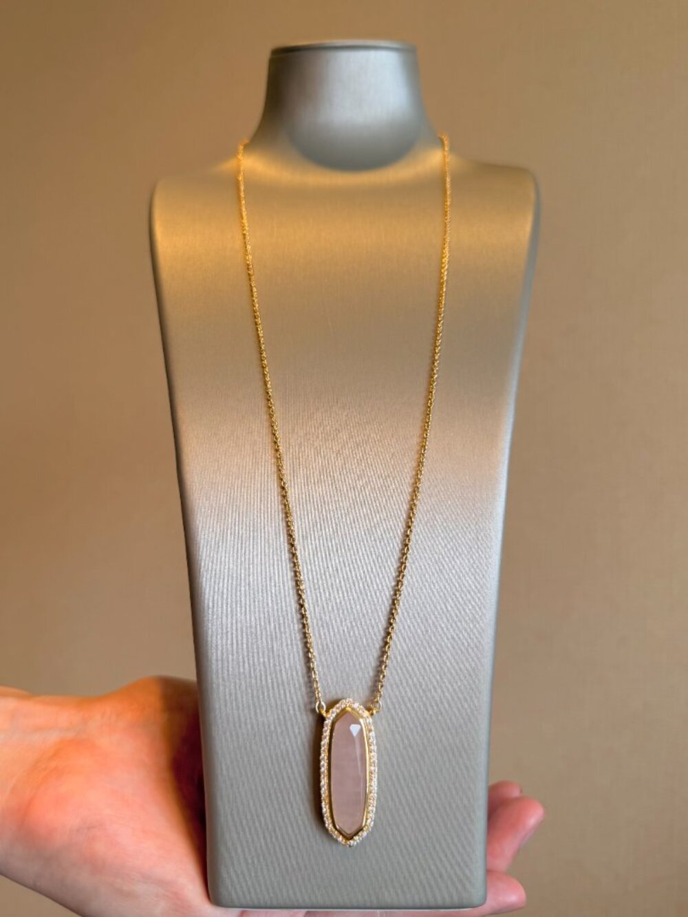 Alicia Bonnie Rose Quartz Pendant Necklace - Picture 3 of 3